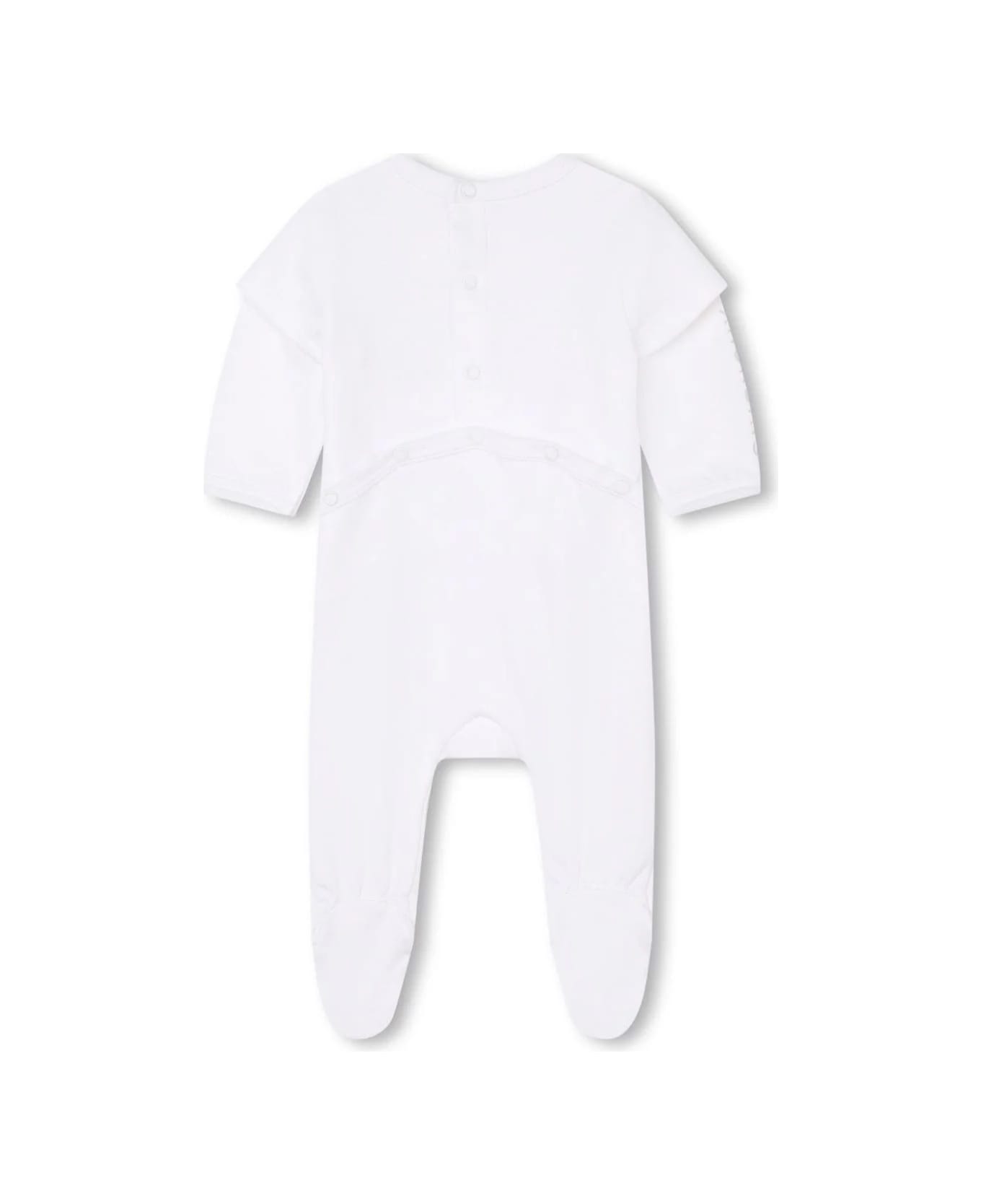 Givenchy Gift Set With Pajamas, Bib And Hat In Cotton With 4g Print - White トップス