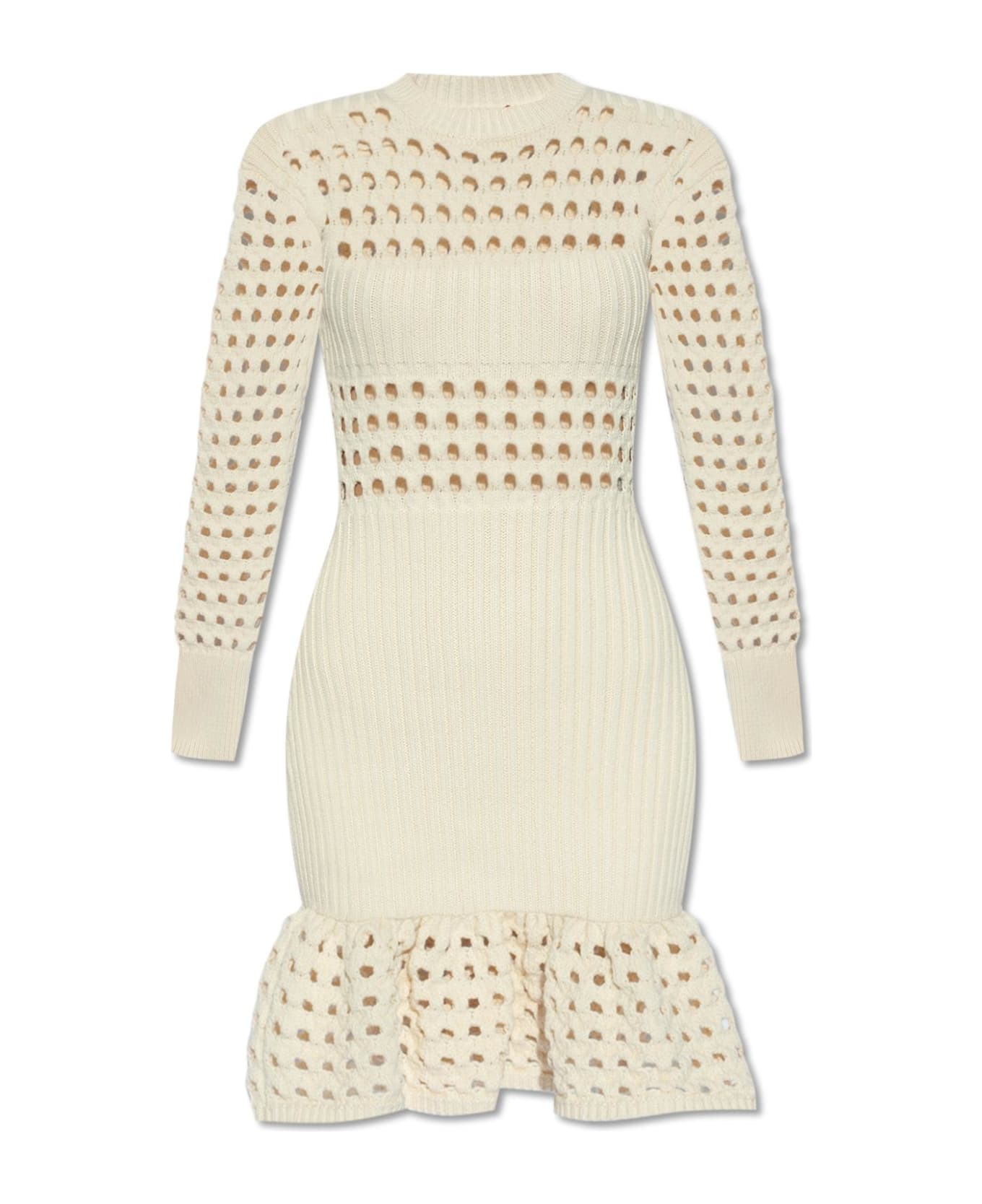 Alexander McQueen Openwork Dress - White