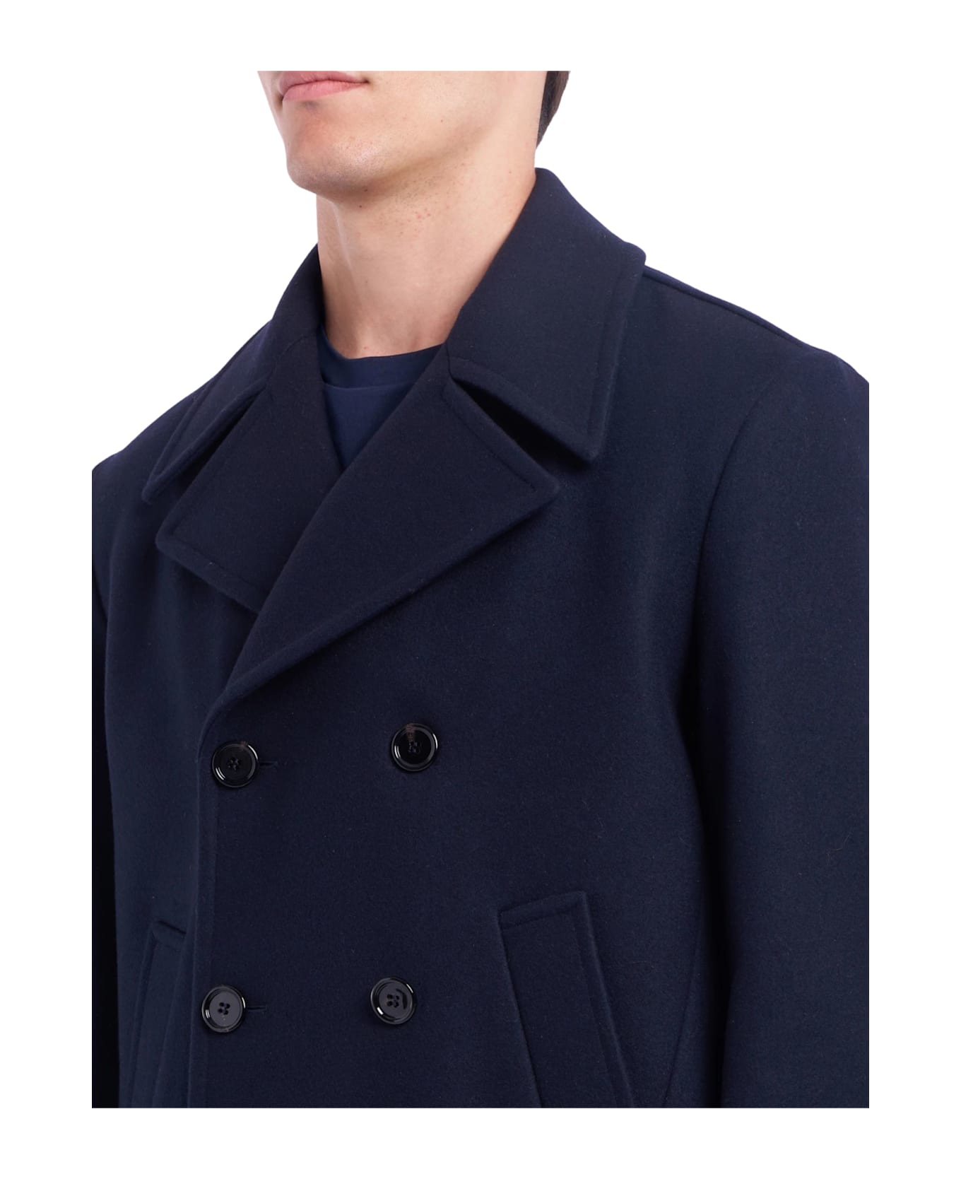 Dondup Double Breasted Jacket Bottoned Down - Blue