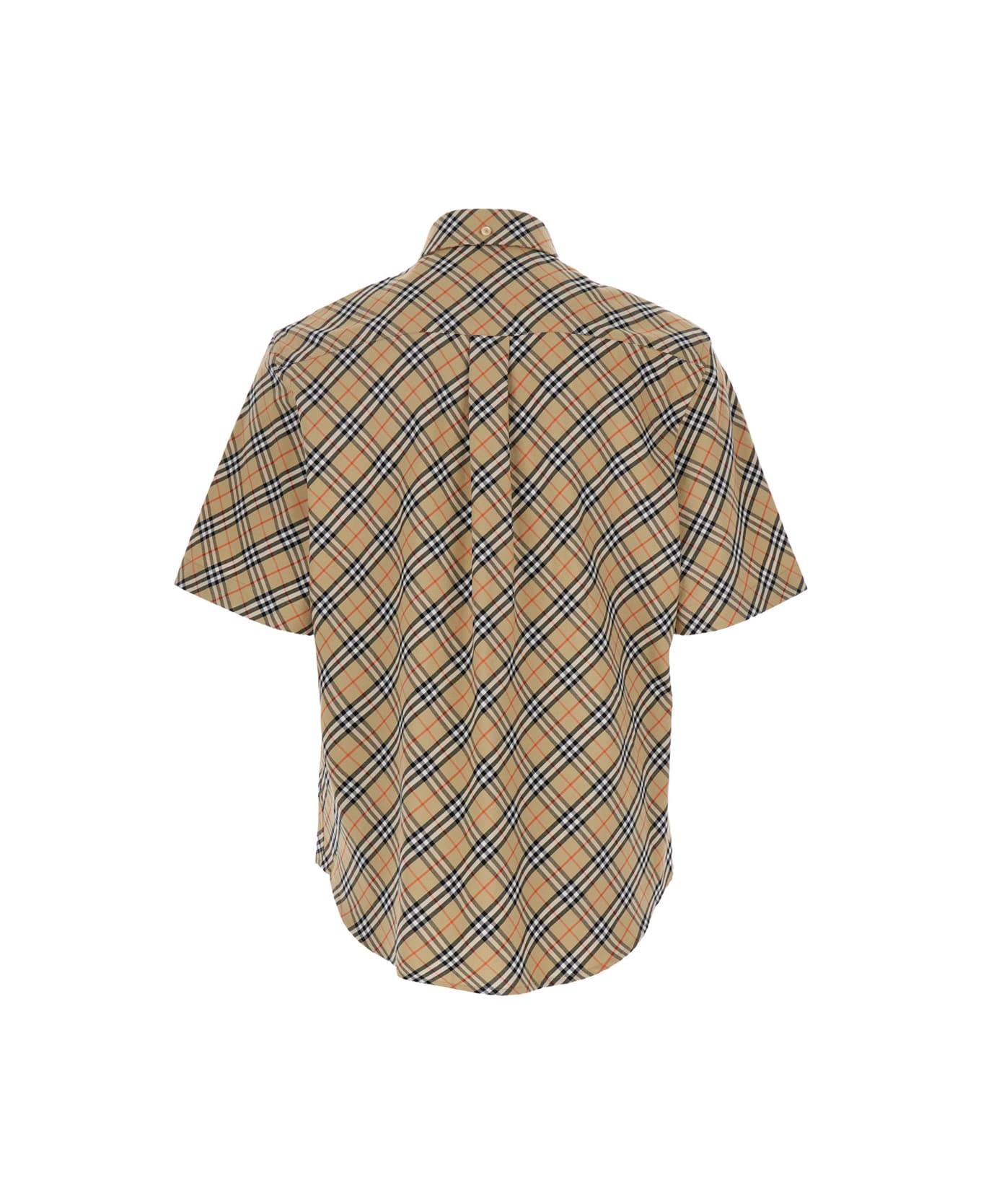 Burberry Beige Shirt With All-over Vintage Check Motif - Beige