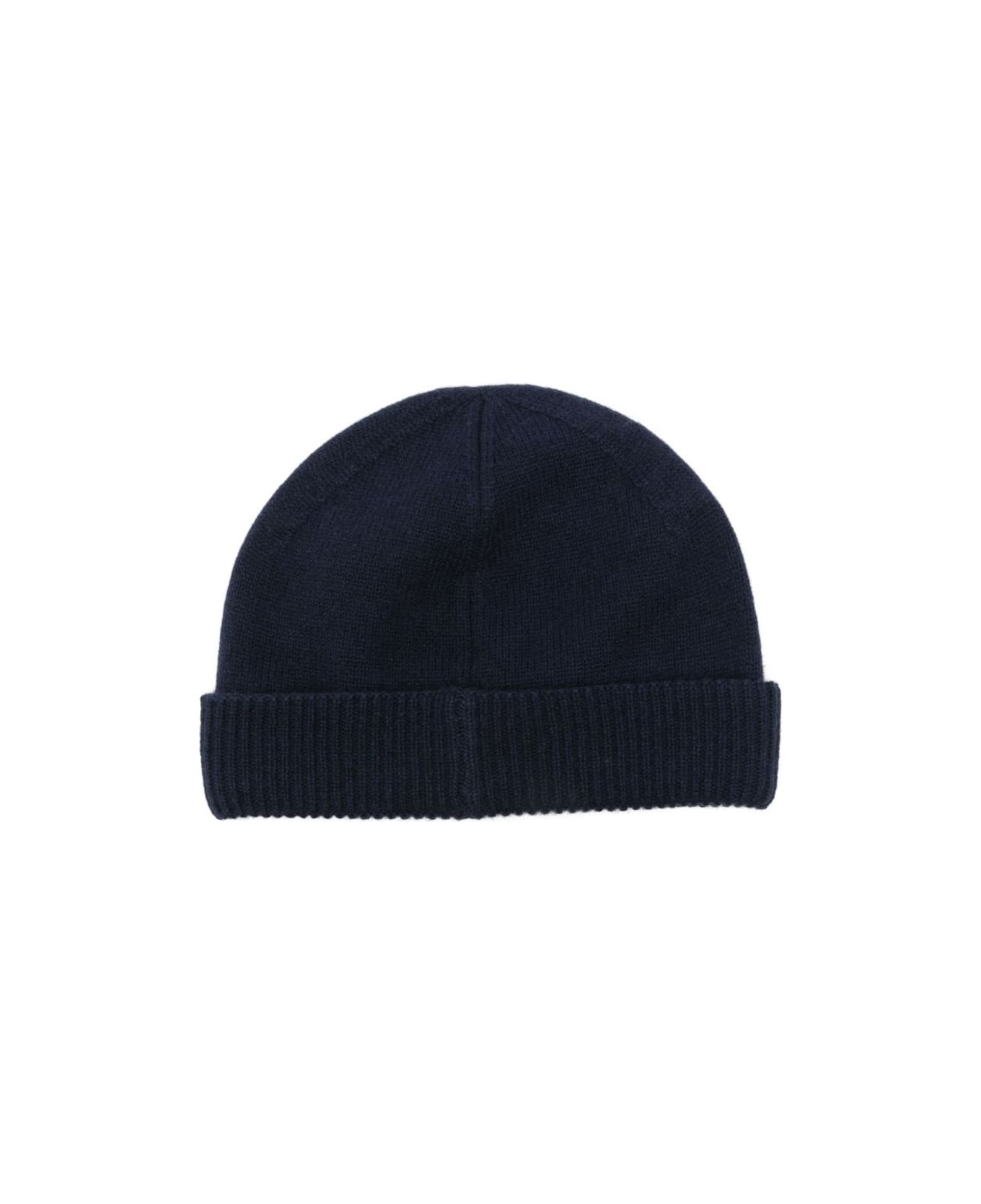 Emporio Armani Cashmere Beanie - Blue