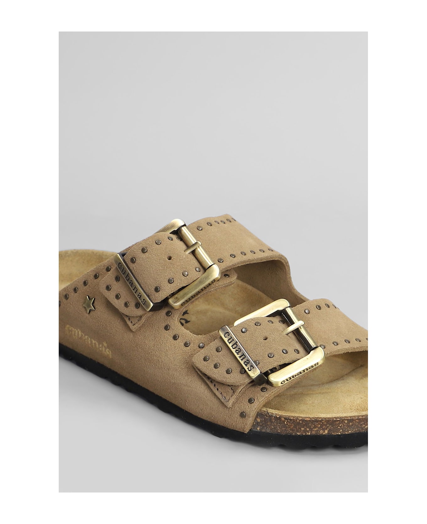 Cubanas Amalia Flats In Taupe Suede - taupe