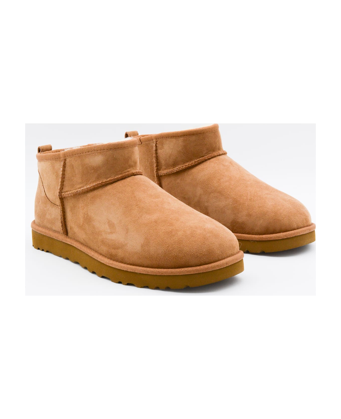 UGG Brown Suede Ultra Mini Boots - Chestnut