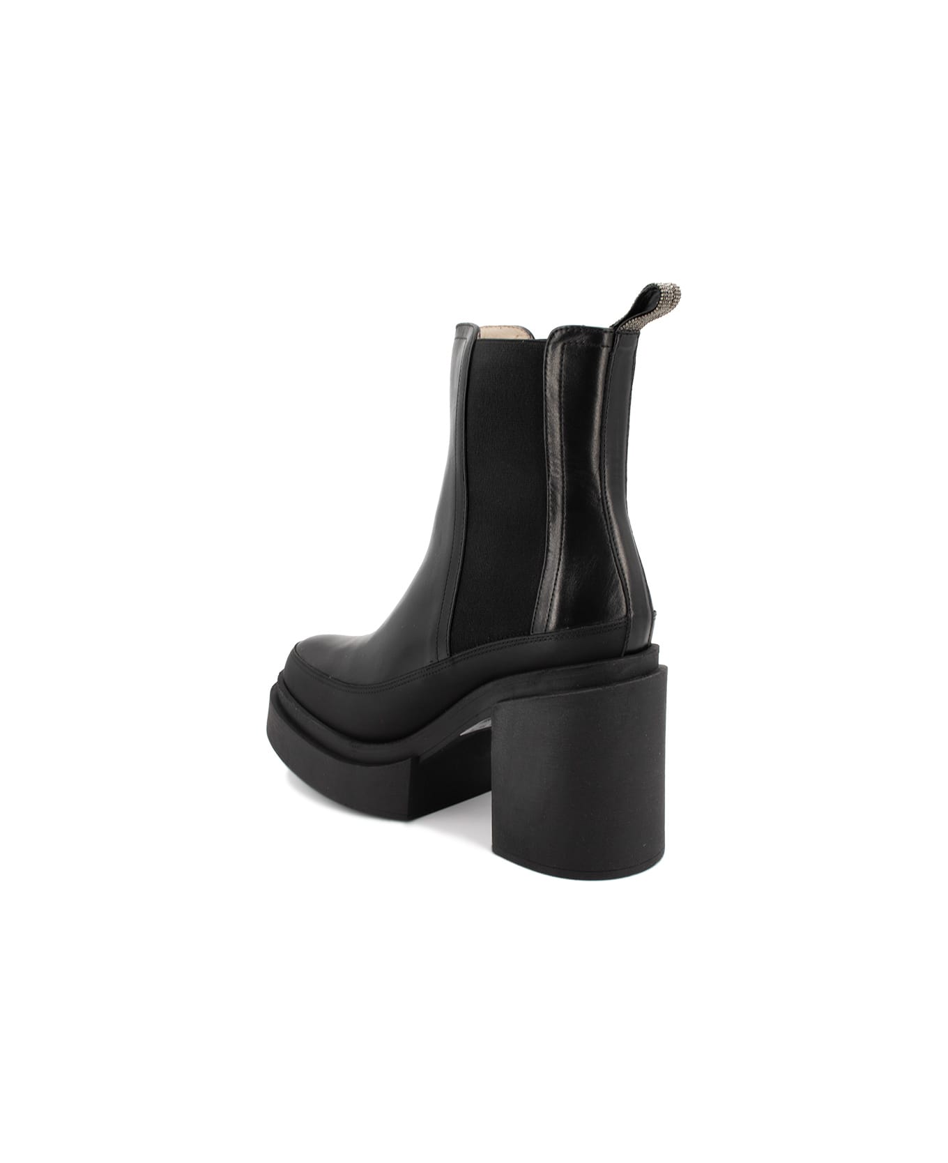 Fabiana Filippi Leather Ankle Boots - NERO