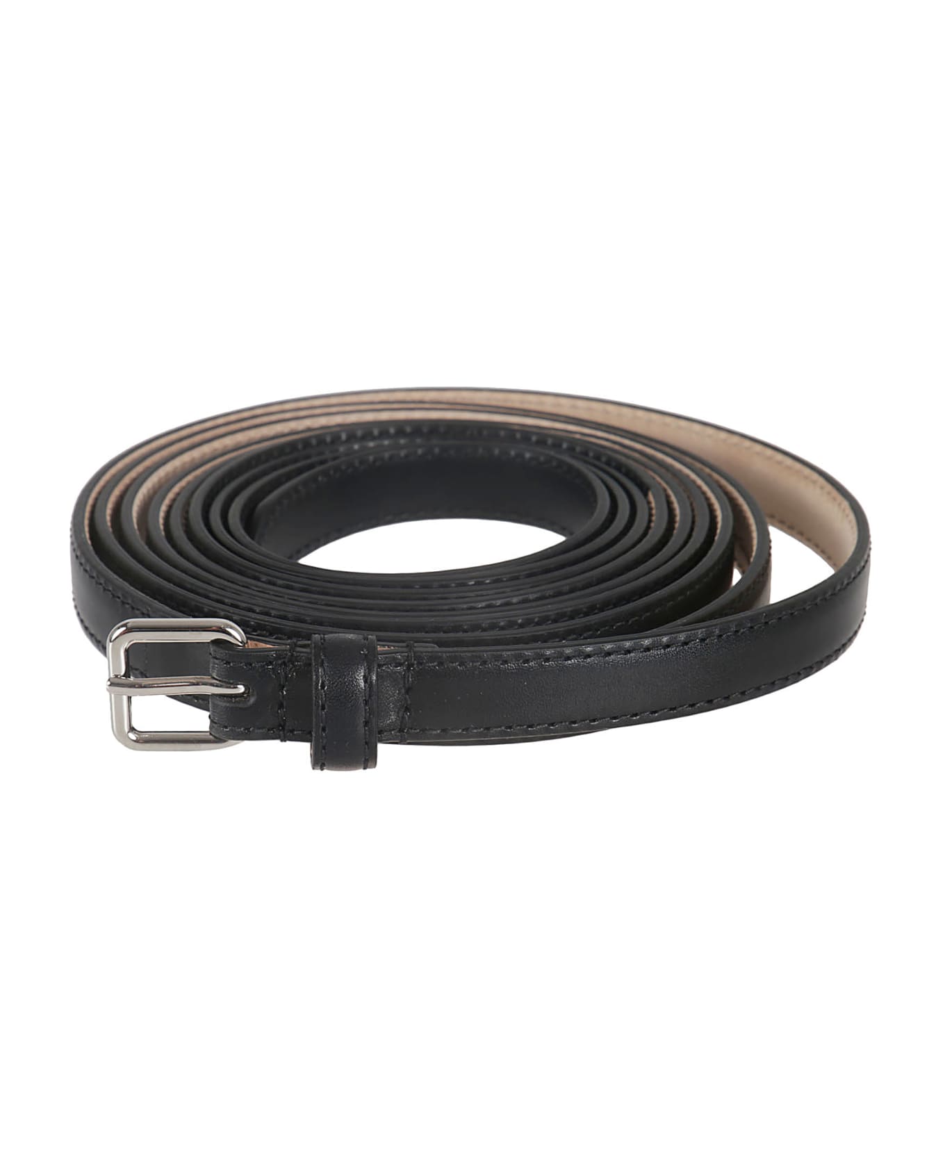 Alexander McQueen Long Thin Double Belt - Black