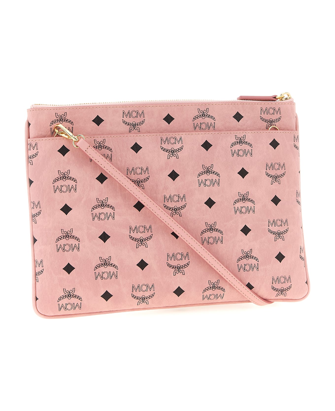 MCM 
pouch
 Medium Shoulder Bag - Pink
