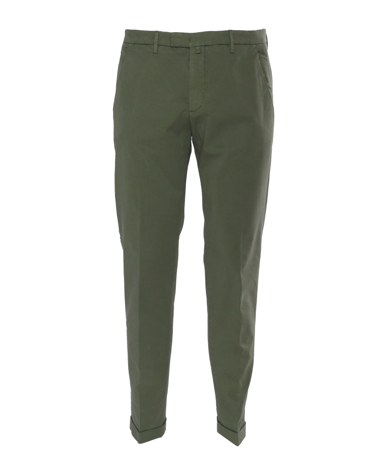 Briglia 1949 Elegant Military Green Trousers - GREEN ボトムス