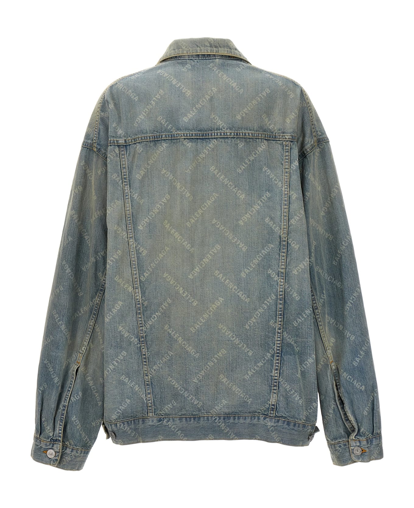 Balenciaga 'bal Diagonal Allover' Jacket - Light Blue