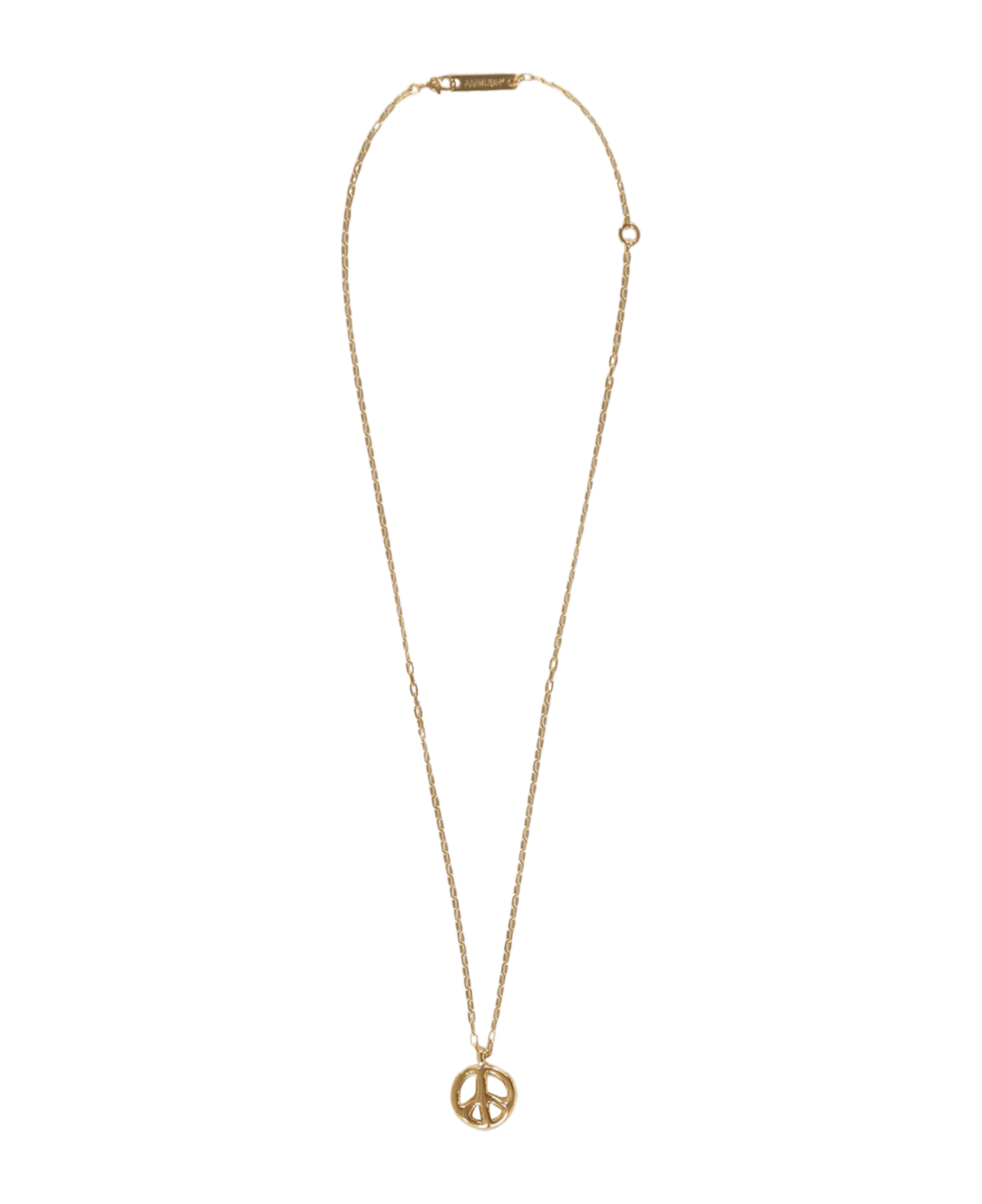 AMBUSH Chain Necklace With Decorative Pendant - Gold