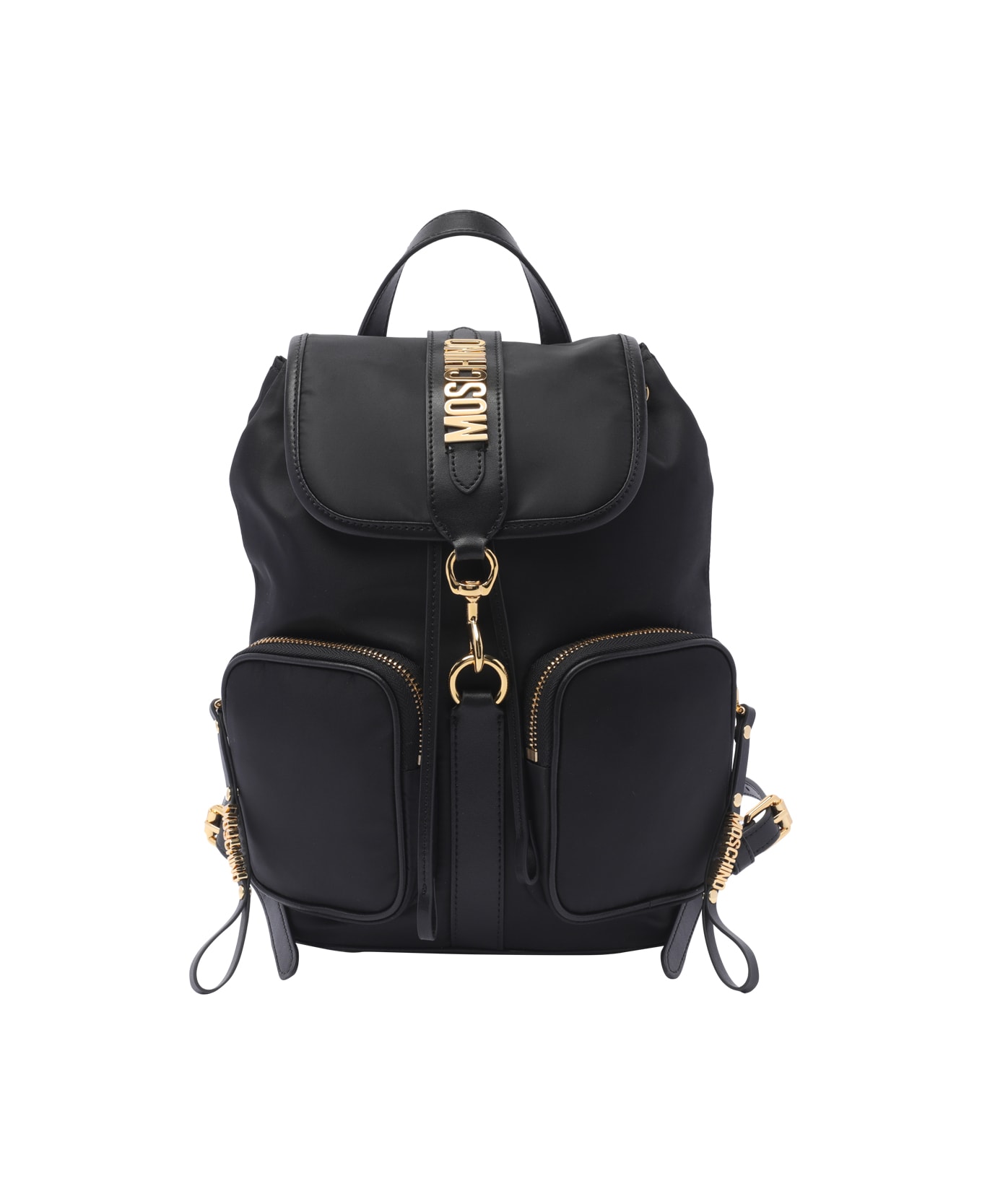 Moschino Logo Lettering Backpack - Black