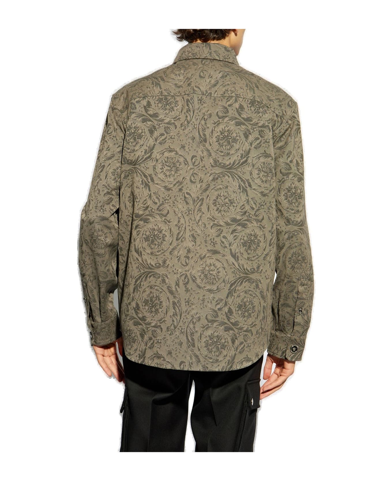 Versace Barocco Jacquard Long-sleeved Overshirt