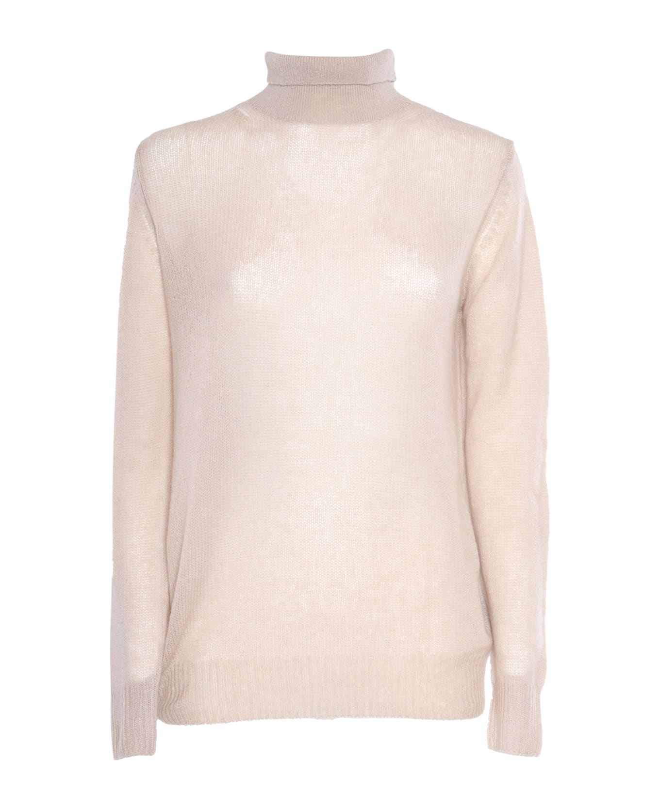 Ballantyne T Neck Pullover - BEIGE