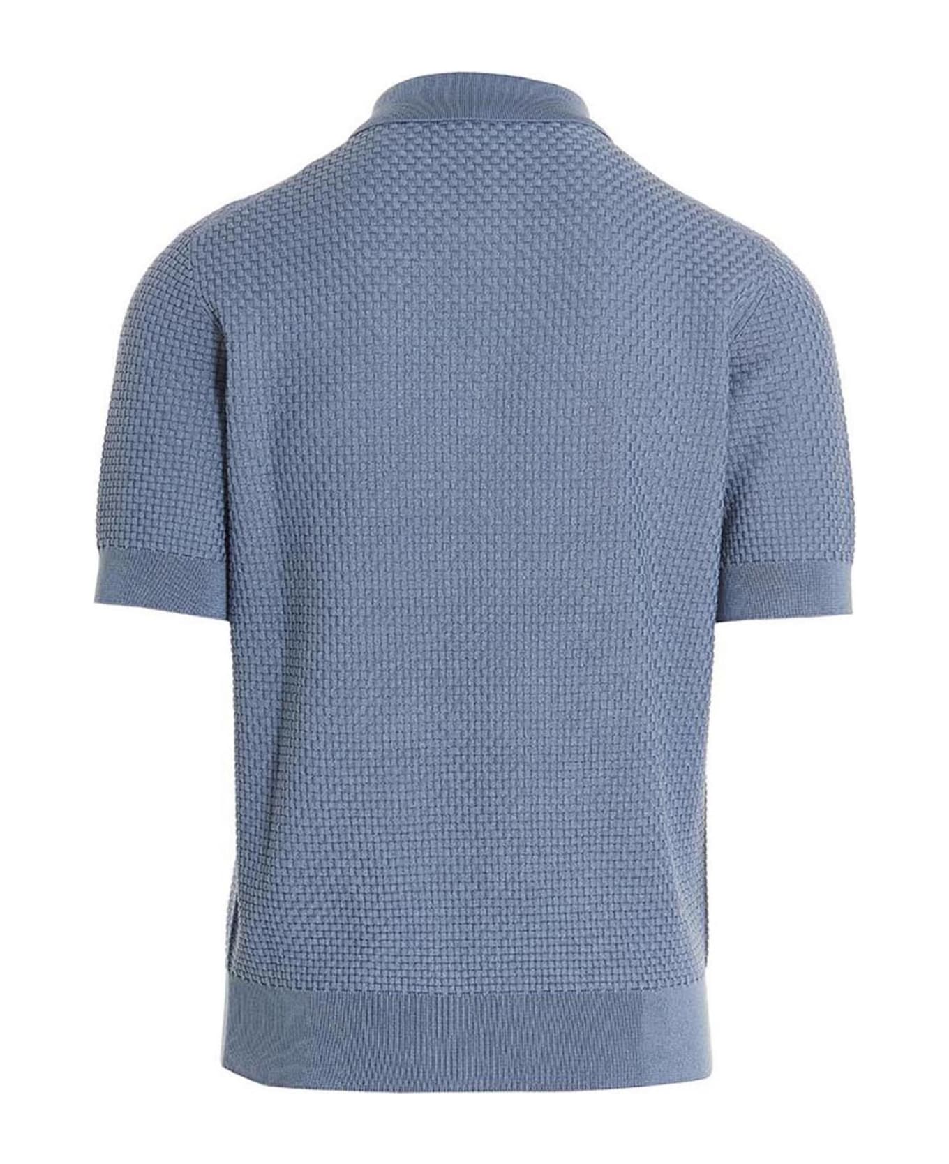 Dolce & Gabbana Regular Fit jugadores Polo Shirt - Light Blue