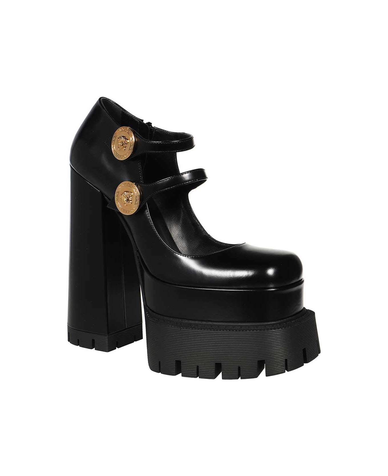 Versace Leather Pumps - black