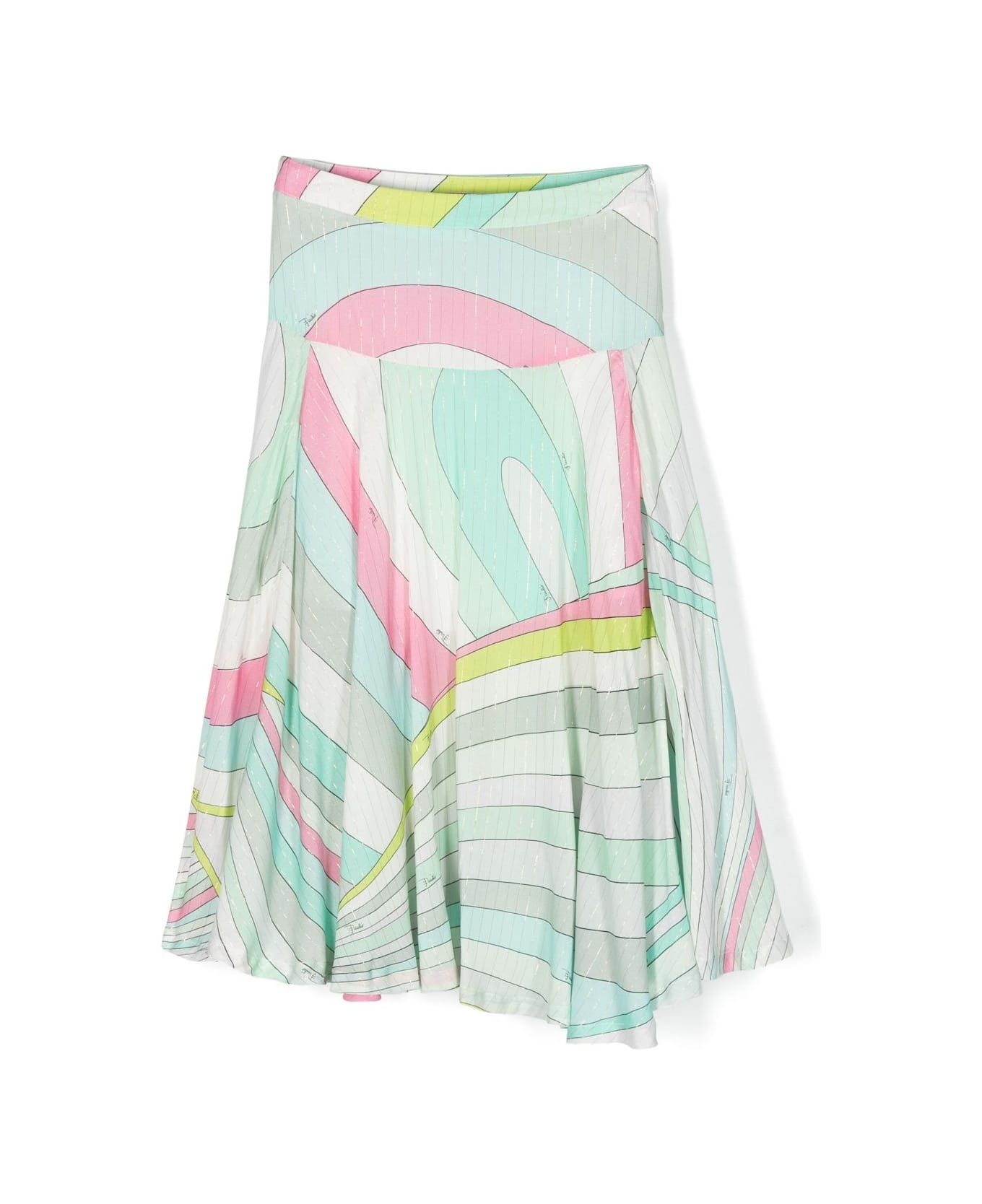 Pucci Pleated Skirt - Light blue