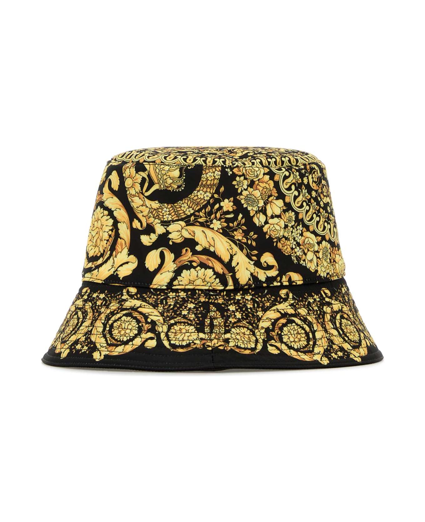 Versace Printed Polyester Bucket Hat - BLACKGOLD
