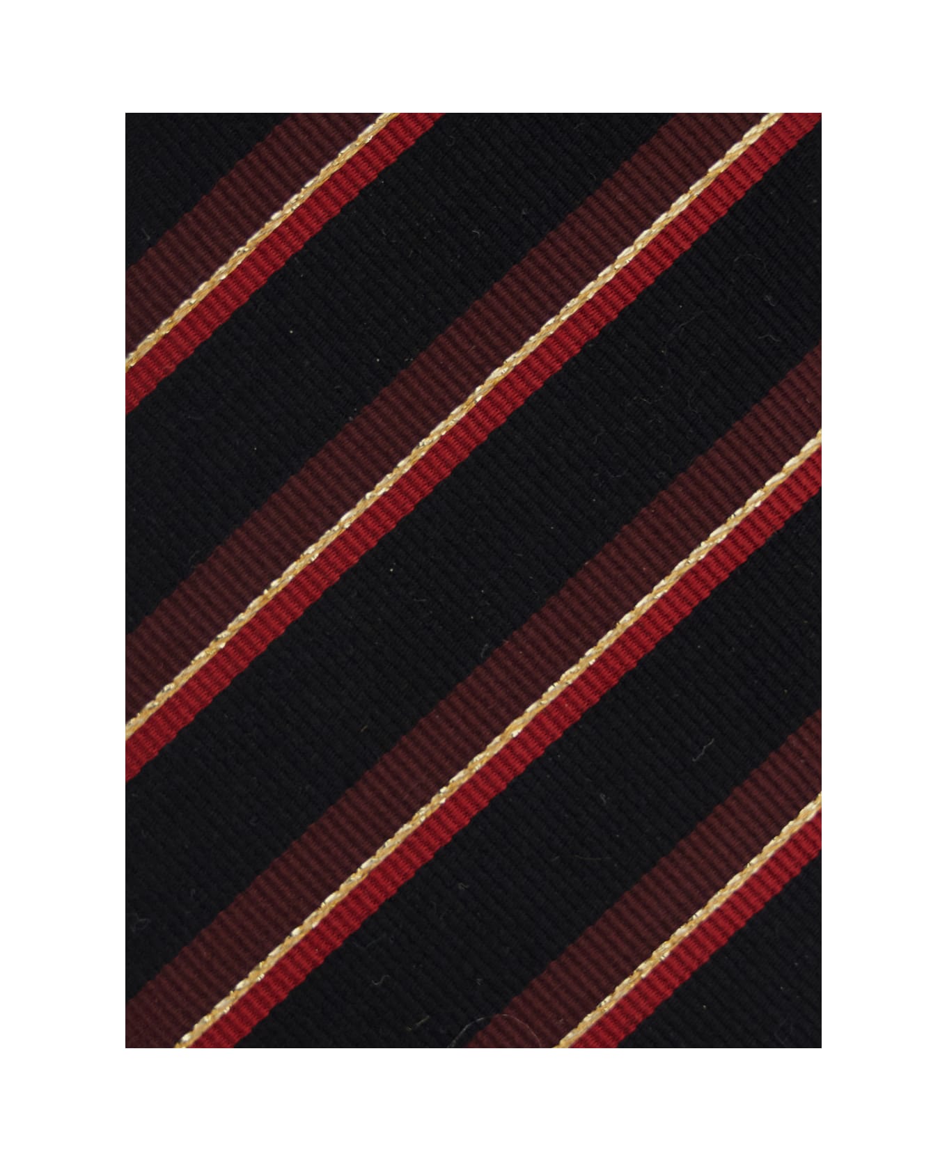 Alexander McQueen Multicolor Tie With Striped Motif In Wool Man - Multicolor
