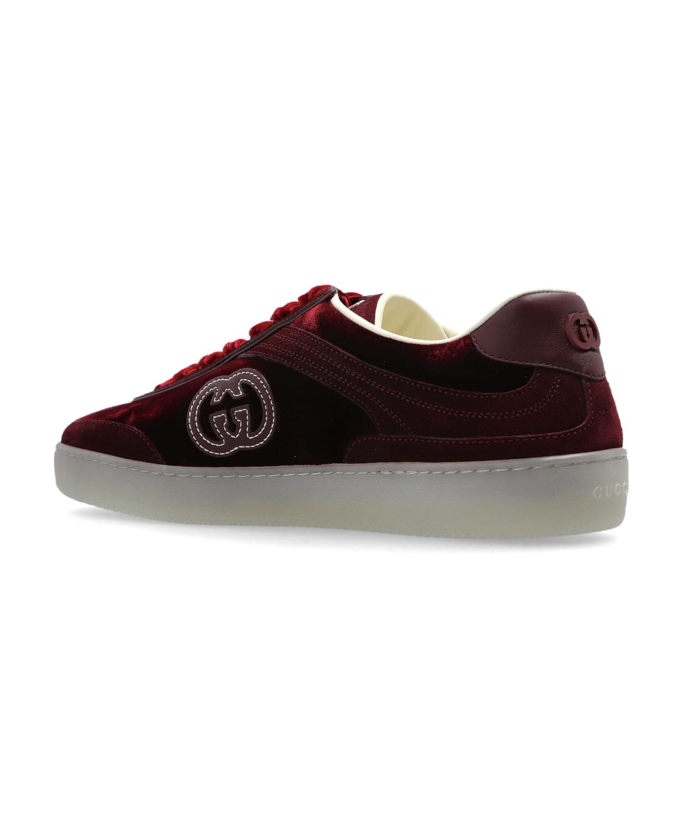 Gucci Velvet Sports Shoes - BORDEAUX