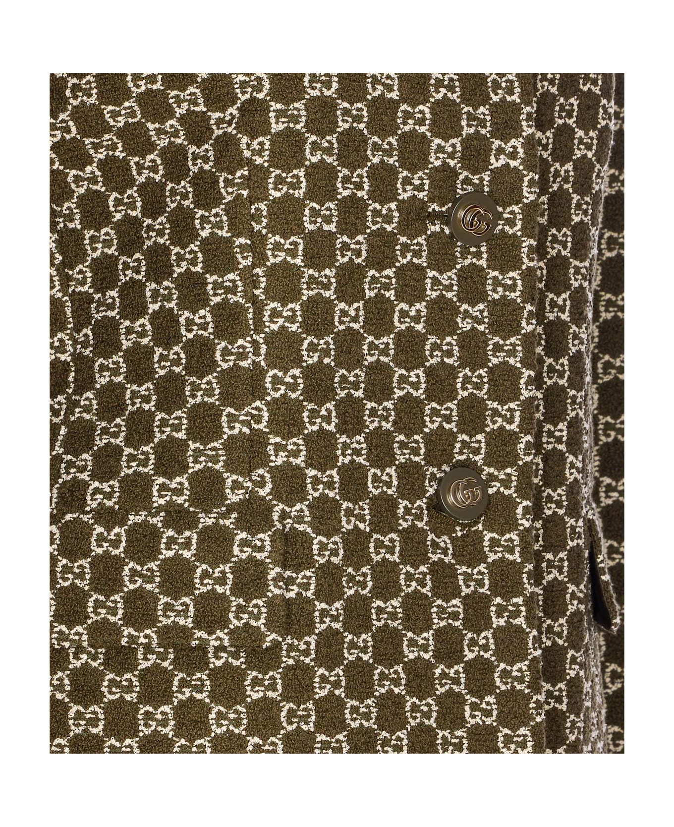 Gucci Gg Logo Boucle
 Jacket - Green