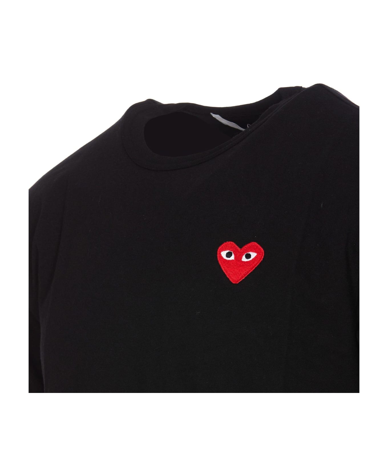 Comme des Garçons Play Logo Patch Crewneck T-shirt - Black