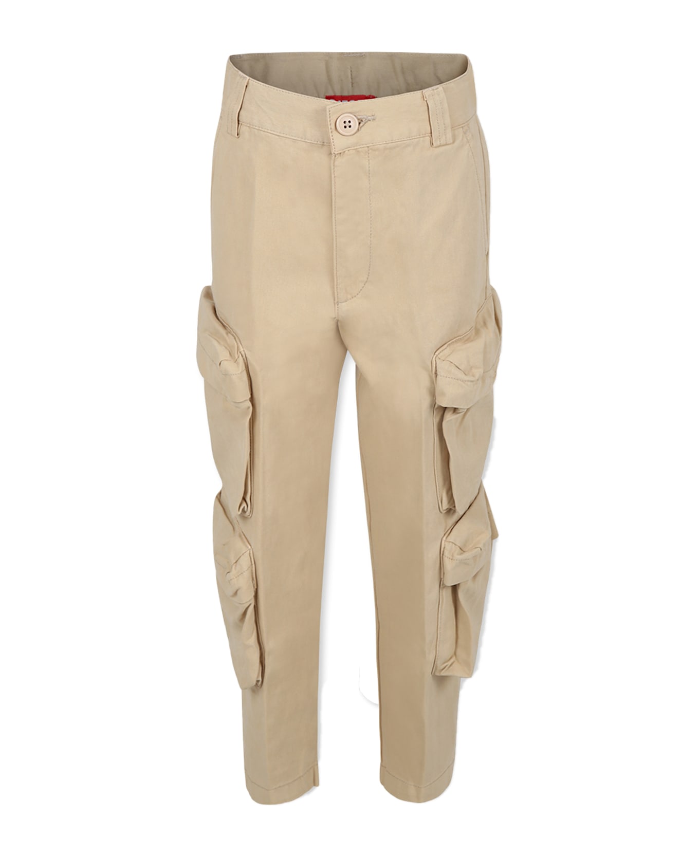 Diesel Beige Trousers Per Bambino Con Logo - Beige