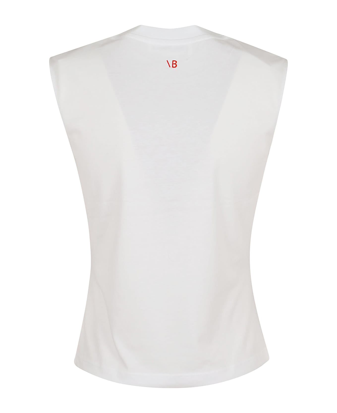 Victoria Beckham Slogan Tank - White Be Honest