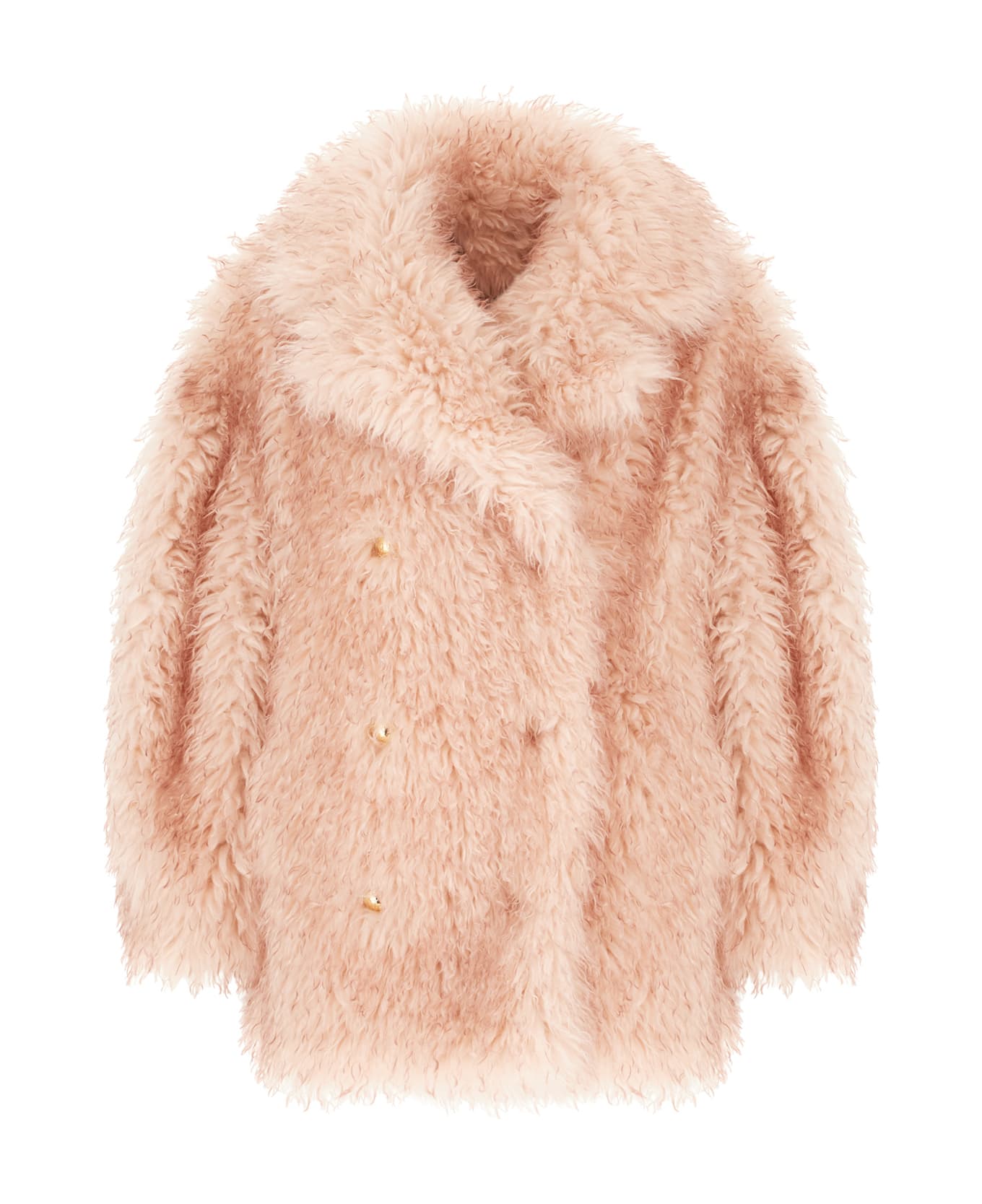 Ganni Pink Eco Fur Coat - MARY'S ROSE