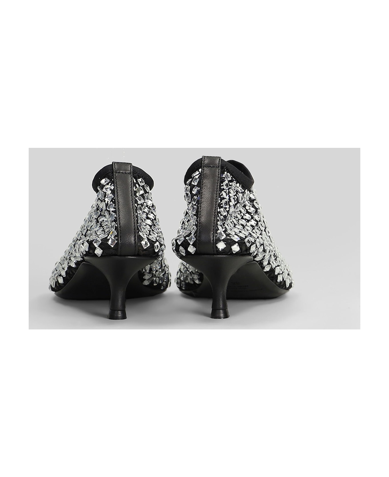Christopher Esber Minette Bezeled 50mm Low Heels Ankle Boots In Black Nylon - black ブーツ