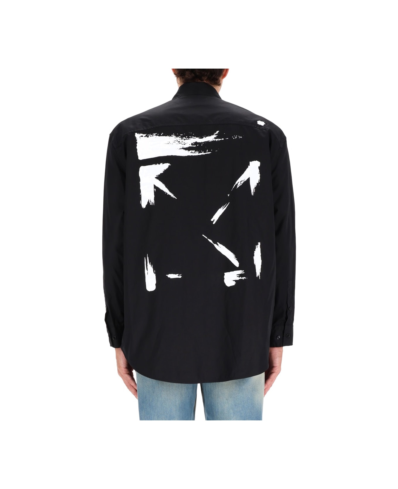 Off-White "brush Arrow" Shirt - BLACK