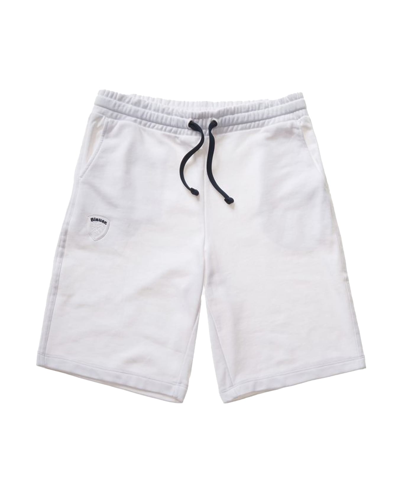 Blauer Bermuda Shorts In White Fleece - BIANCO OTTICO