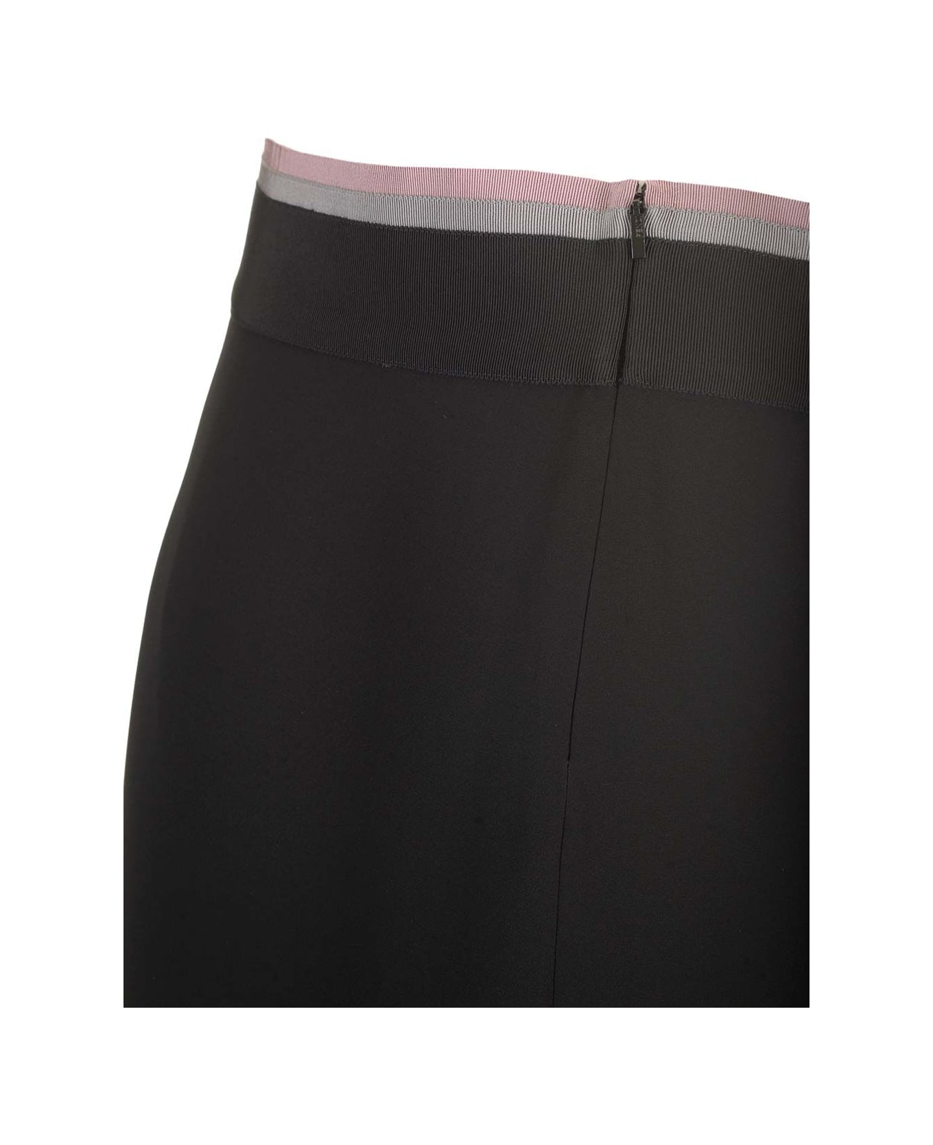 Fendi Silk Cady Midi Skirt - Black