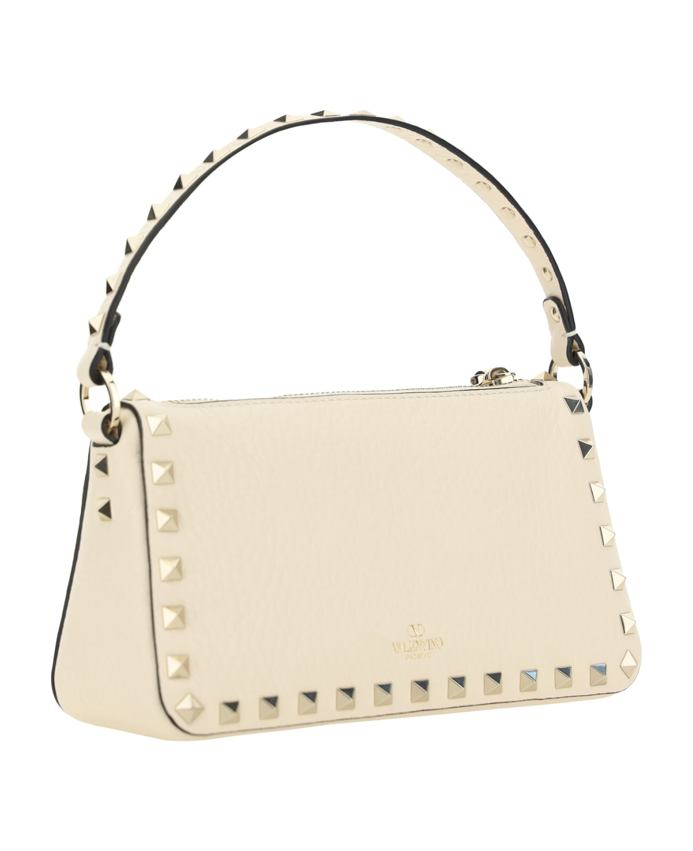 Valentino Garavani Small Rockstud Shoulder Bag - White