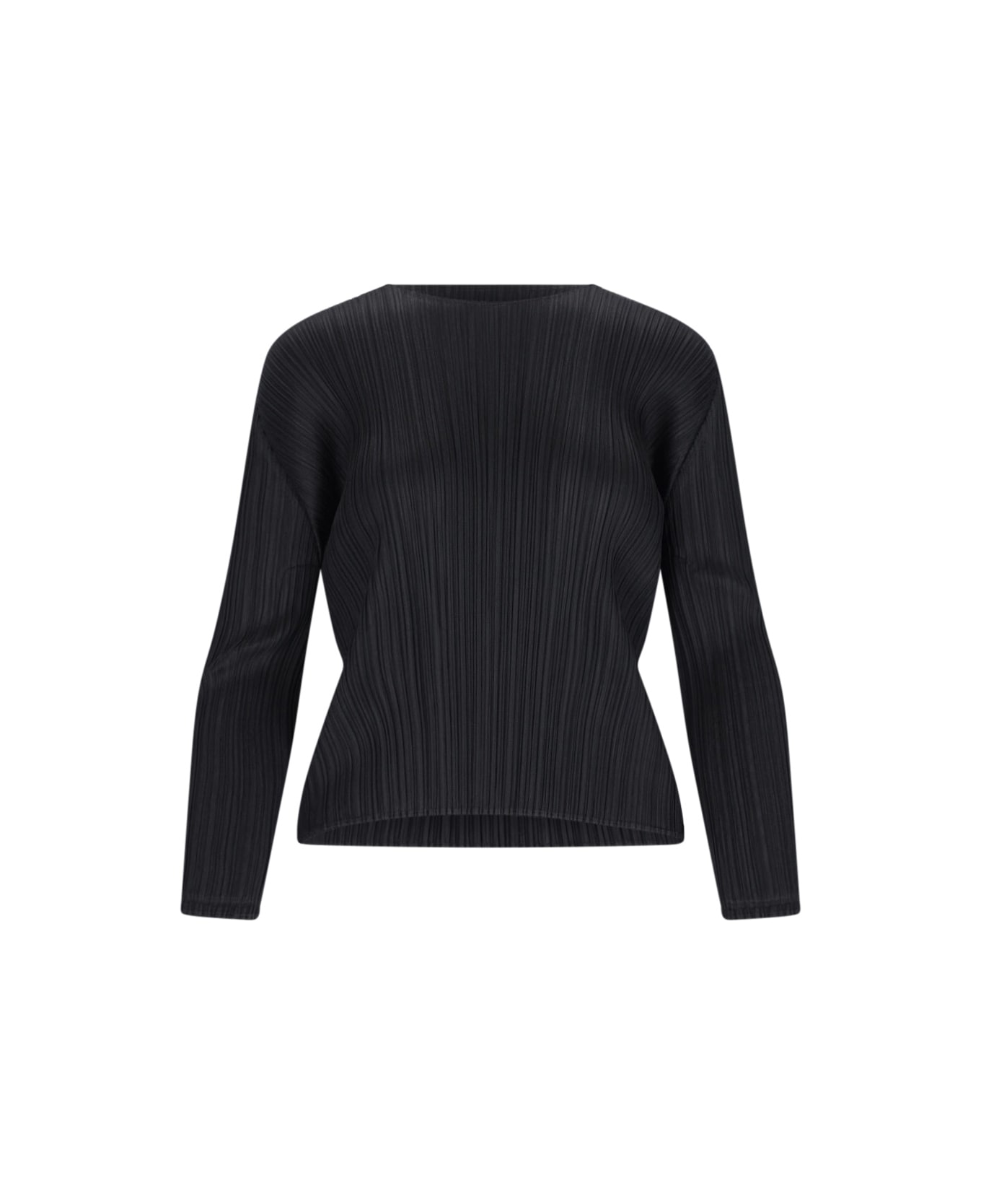 Pleats Please Issey Miyake 'monthly Colors September' Pleated Top - Black  