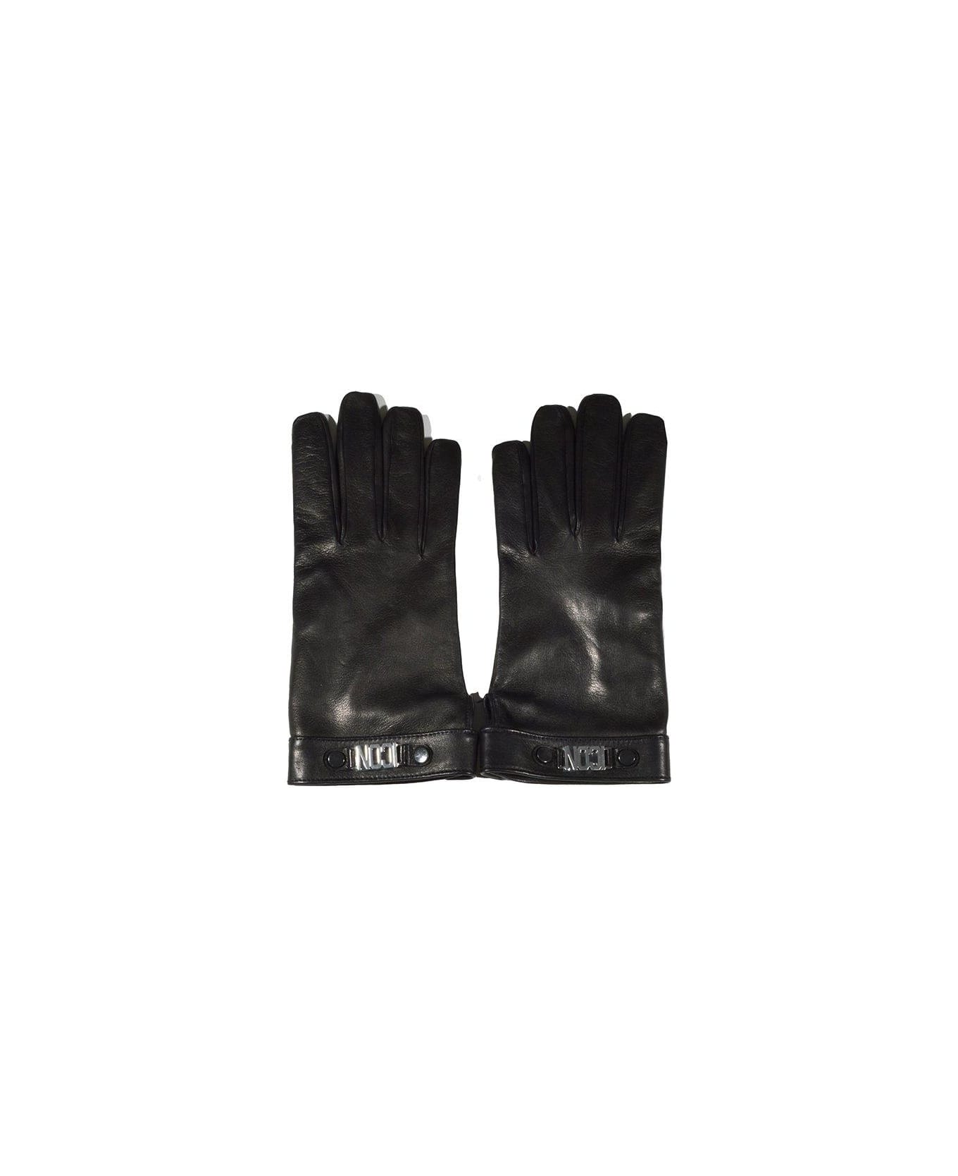 Dsquared2 Logo-plaque Full-finger Gloves - Nero