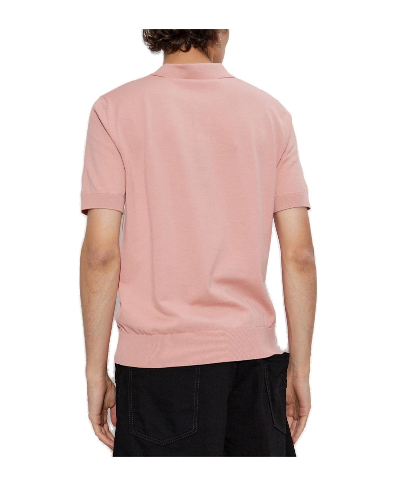 Dsquared2 D2 Logo Patch Short-sleeved Polo Shirt - Pink