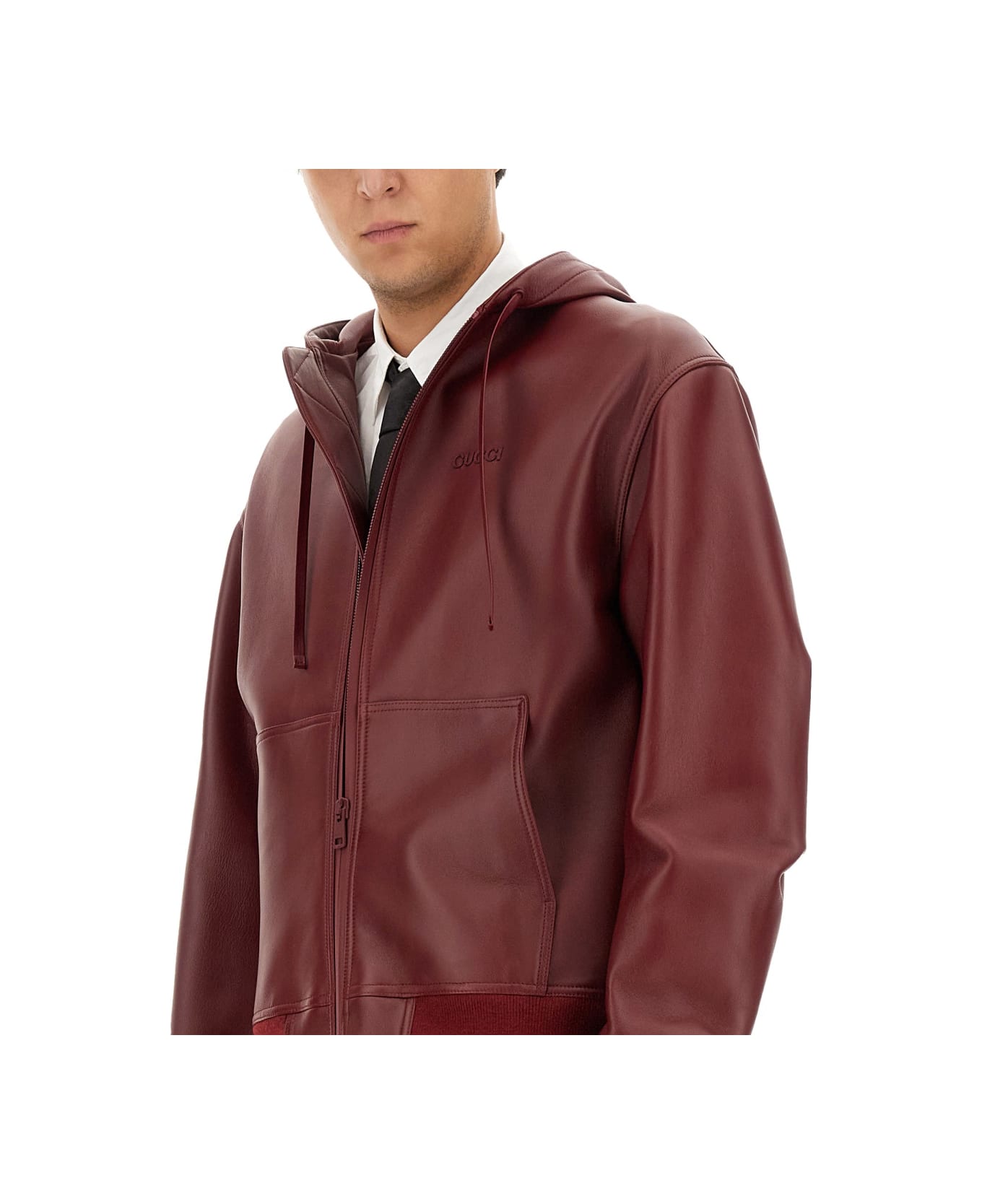 Gucci Bomber With Zip - BORDEAUX