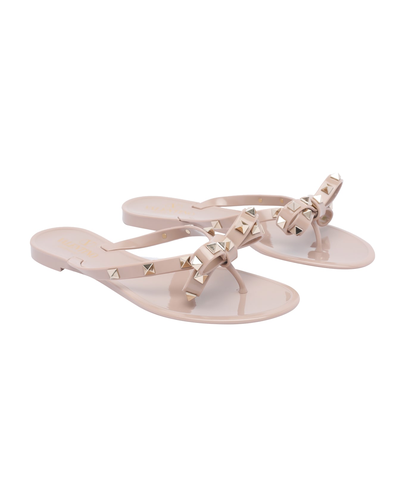 Valentino Garavani Rockstud Rubber Flip Flops - Pink