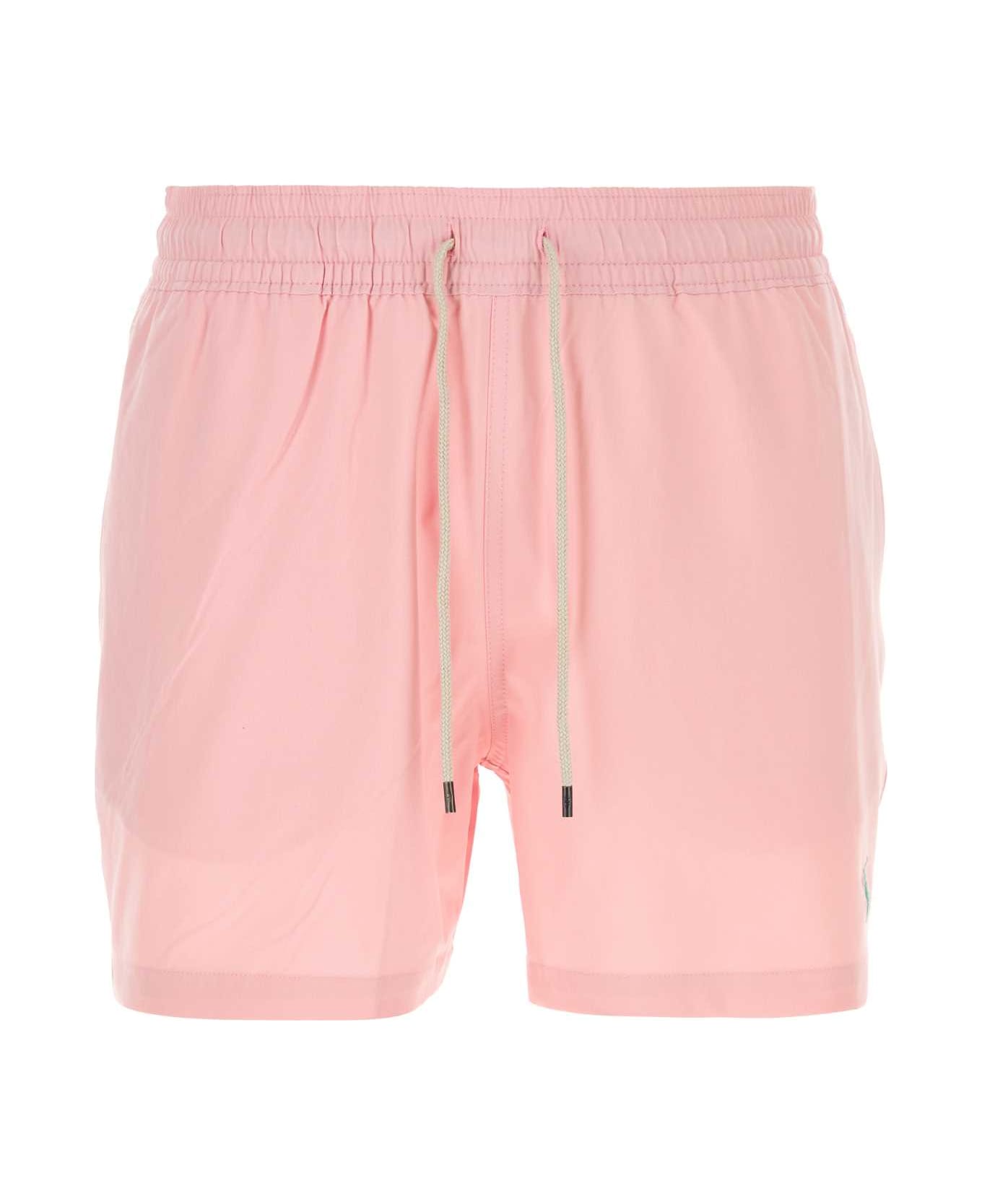 Polo Ralph Lauren Pink Stretch Polyester Swimming Shorts - GARDENPINK