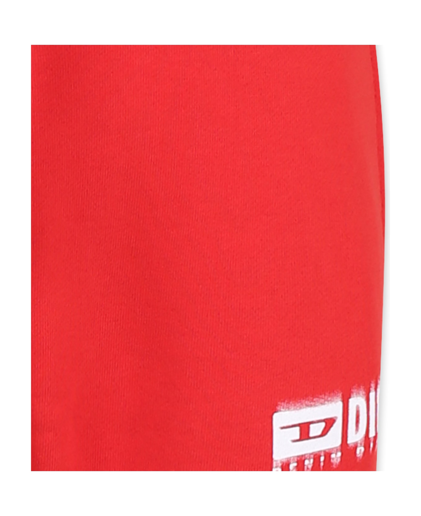 Diesel Red Trousers For Boy With Logo - Red