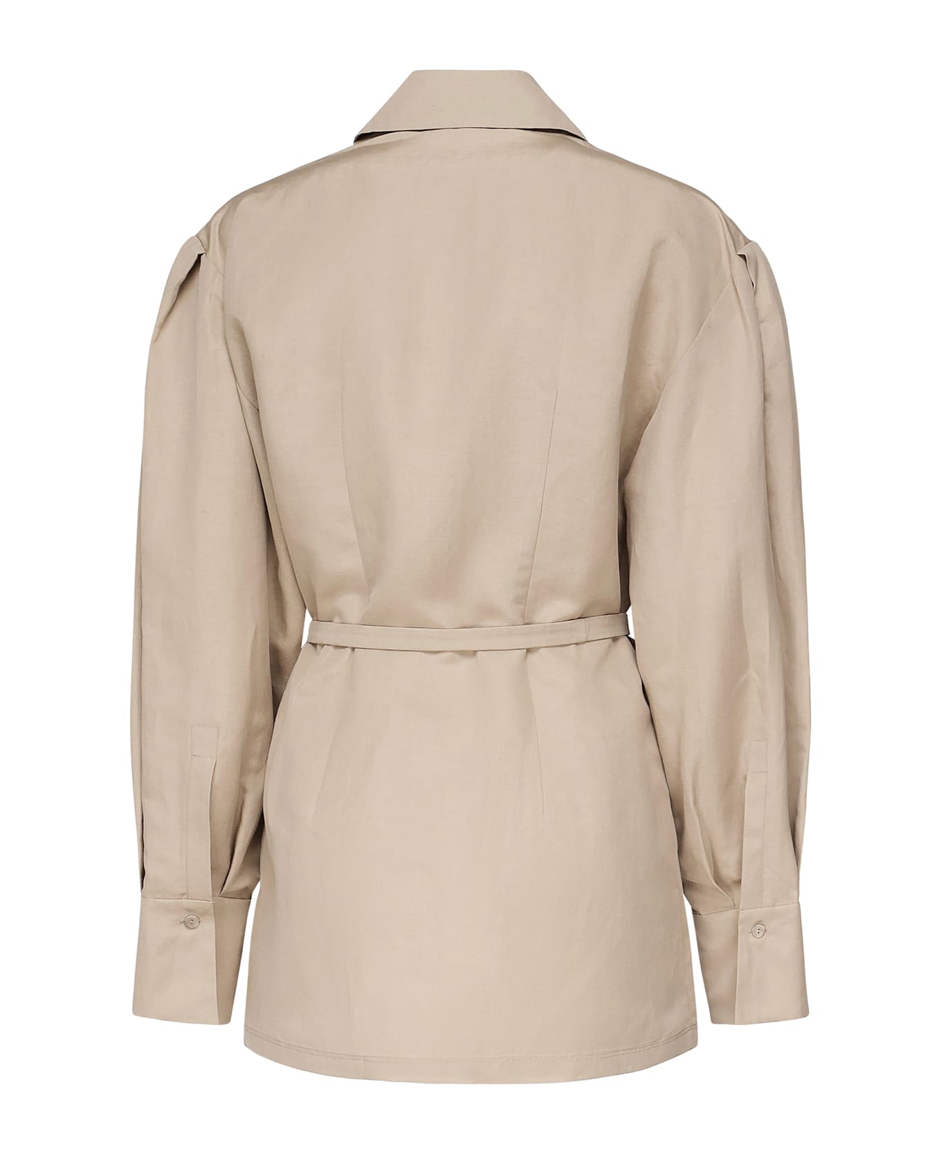 Max Mara Linen And Silk Business Shirt - Beige