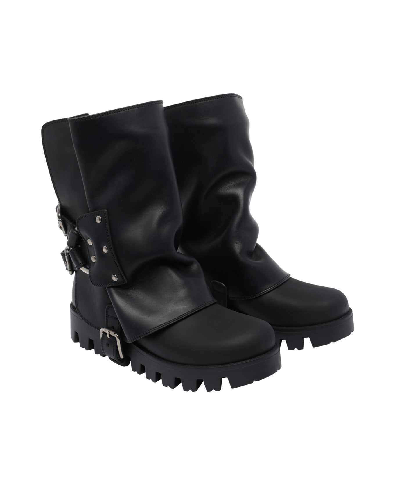 Dolce 
Gabbana Buckle Booties - Black