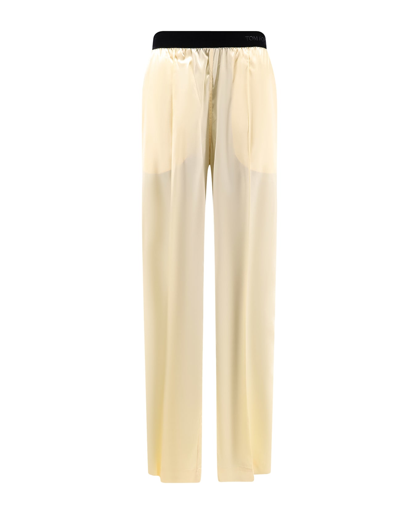 Tom Ford Pyjamas Stretch Satin Trousers - PALE LEMON