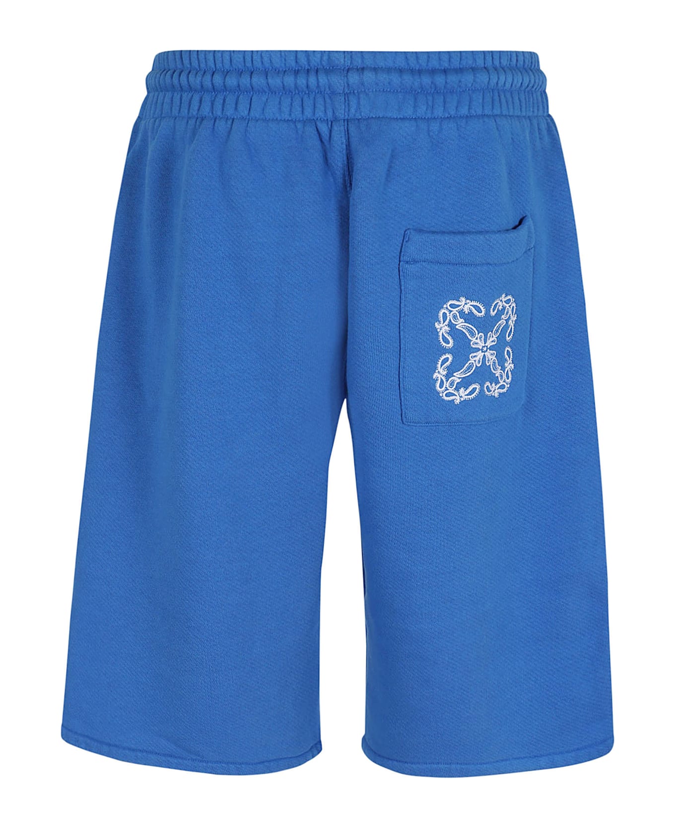 Off-White Bermuda Shorts With Logo - Nautical Blue