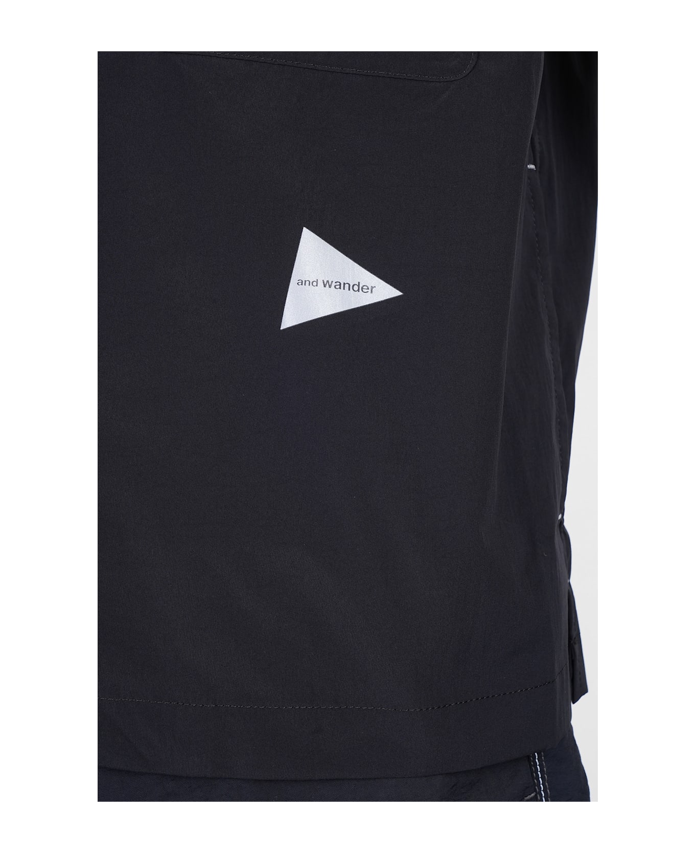 And Wander Shirt In Black Polyester - black