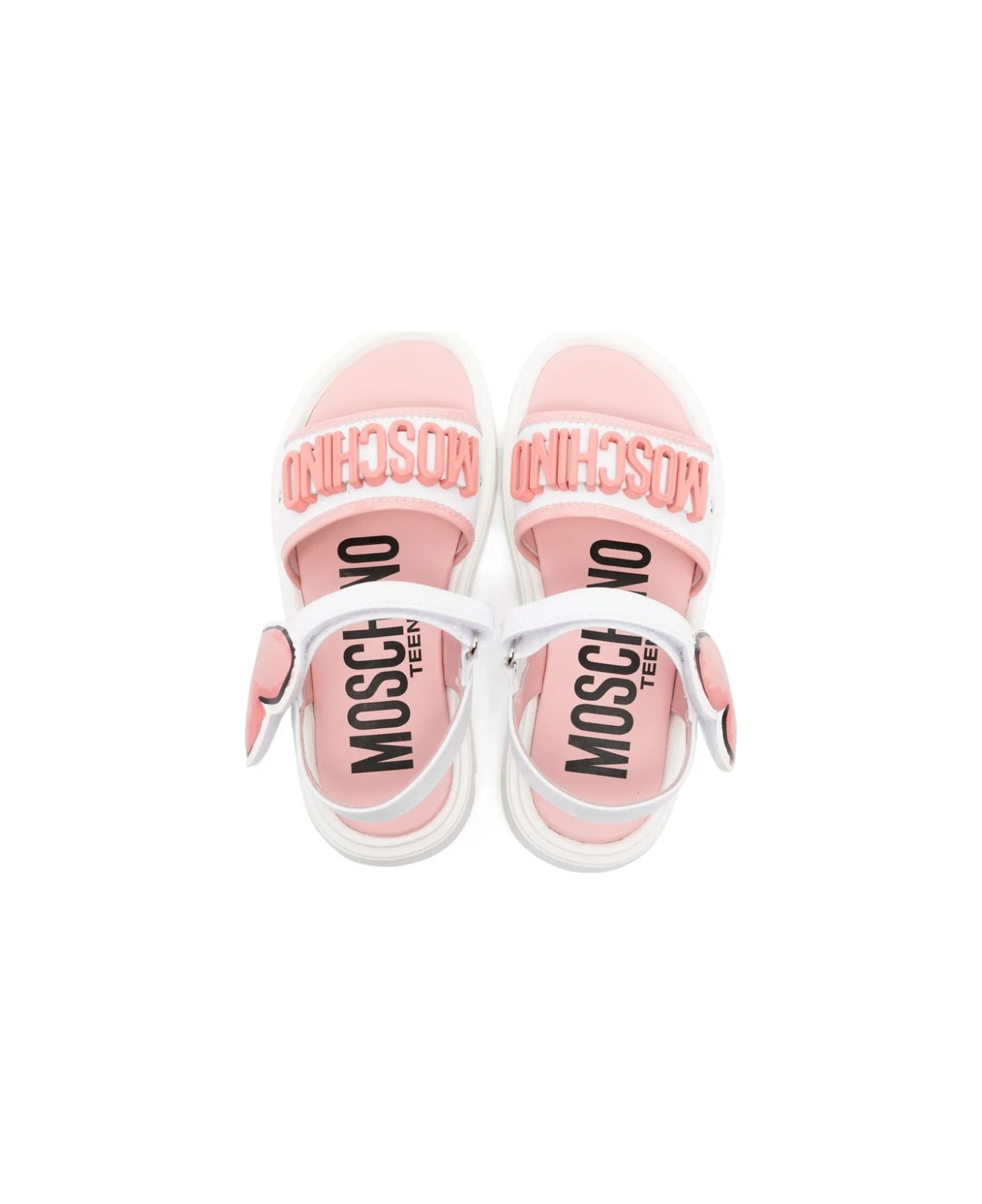 Moschino Sandals With Logo - White
