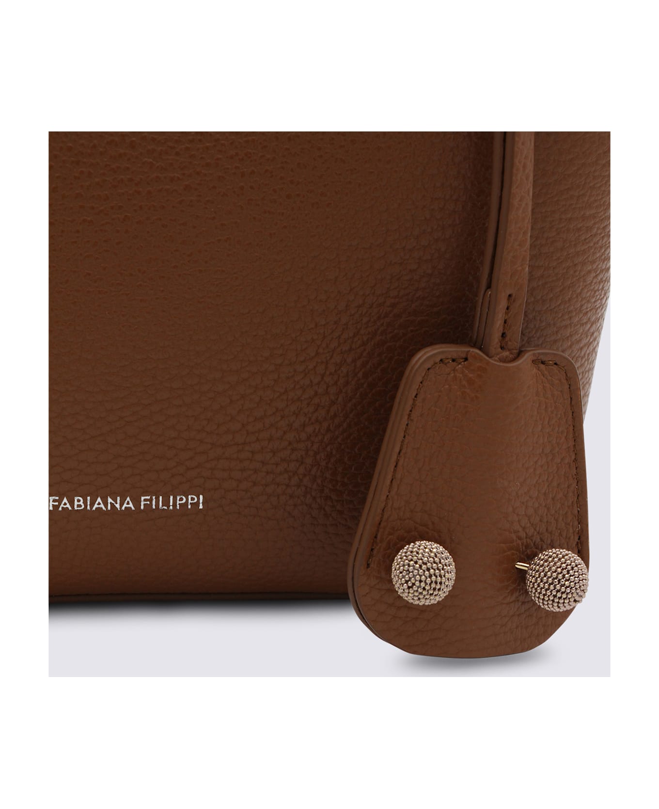 Fabiana Filippi Brown Leather Top Handle Bag - Brown