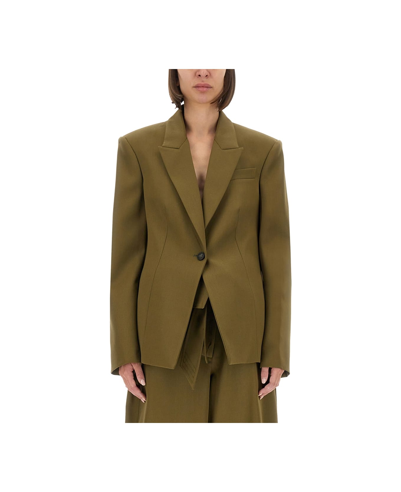 The Attico Gabardine Jacket - GREEN