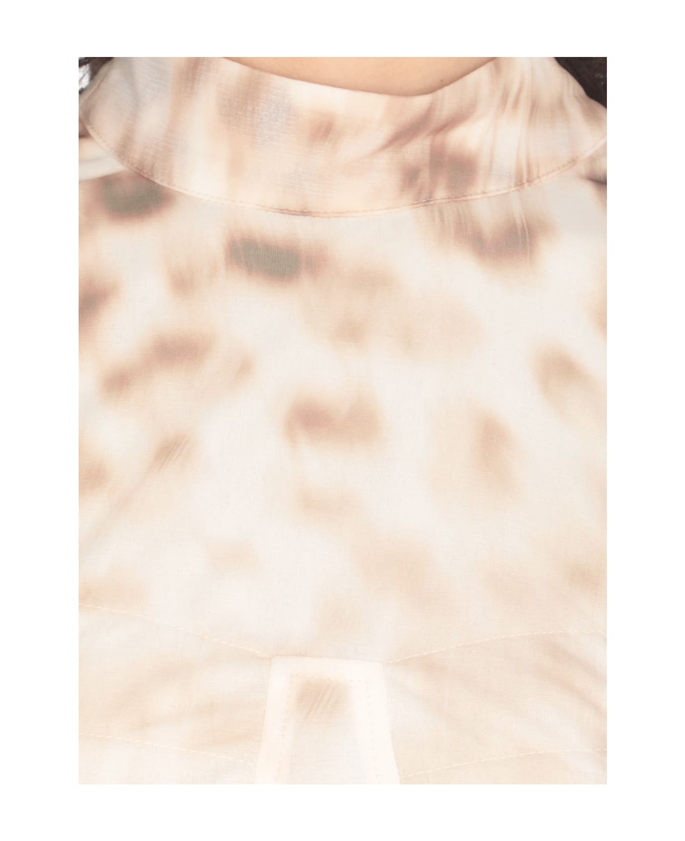 Rotate by Birger Christensen Blurry Snow Leopard Dress - Beige