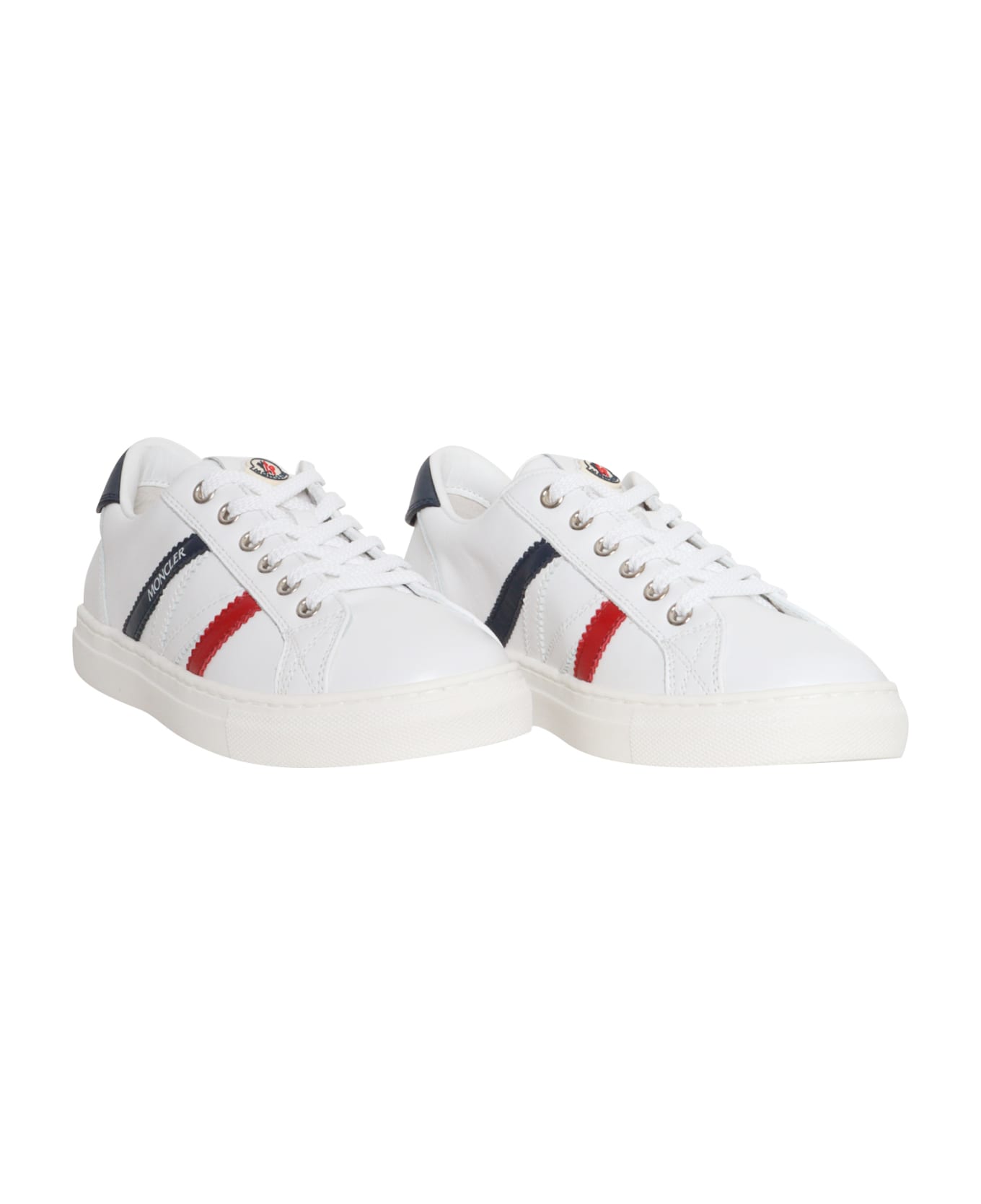 Moncler White Monaco Sneakers - WHITE シューズ