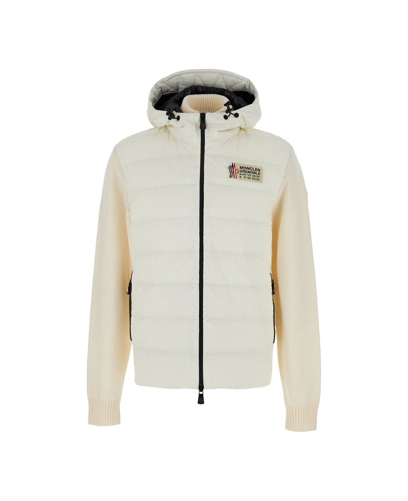 Moncler Grenoble Padded Zip-up Hoodie - WHITE